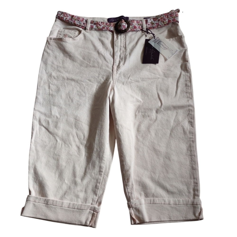 Gloria Vanderbilt Size 16 Pink Berry Amanda Capri